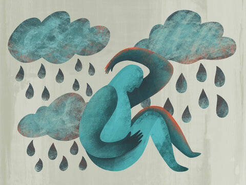 Illustration of a problem like bad weather
