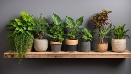 Mix plants in pots