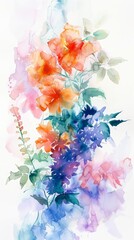 Delicate watercolor washes  AI generated illustration
