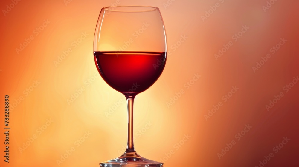 Poster experiment with backlighting to emphasize the translucency of a flying glass of wine ai generated il