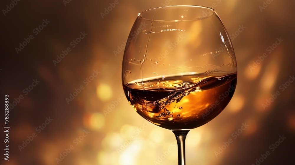 Poster experiment with backlighting to emphasize the translucency of a flying glass of wine ai generated il