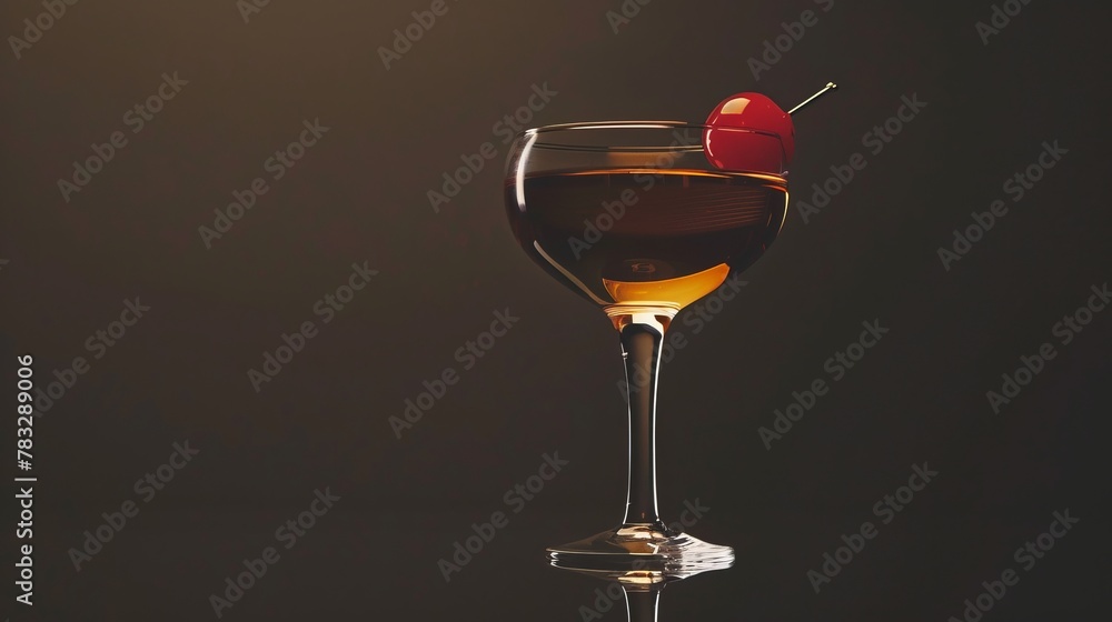 Poster experiment with reflections to showcase the elegance of a floating cocktail ai generated illustratio