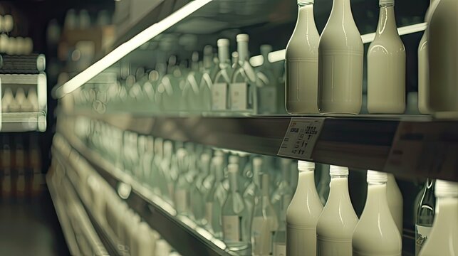 milk bottles lining the shelves, offering a symphony of choices for every palate and preference.