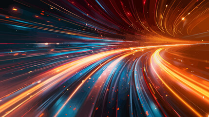 an abstract image of colorful lines and stars