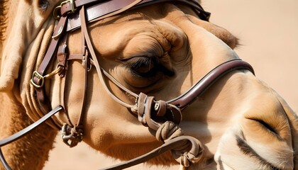 A-Close-Up-Of-A-Camels-Bridle-And-Reins- 2