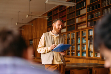 Professor giving lecture 