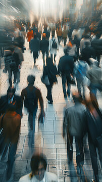 Gente andando por la calle. Concepto de movimiento