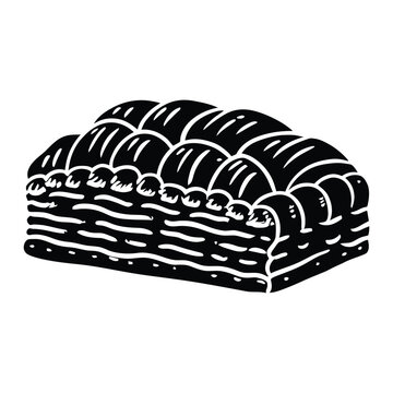 black and white pastry food drawing clip art preview