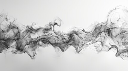 Ethereal Monochrome Smoke Dancing in the Light.