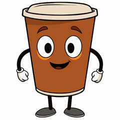 cartoon illustration of a coffee cup
