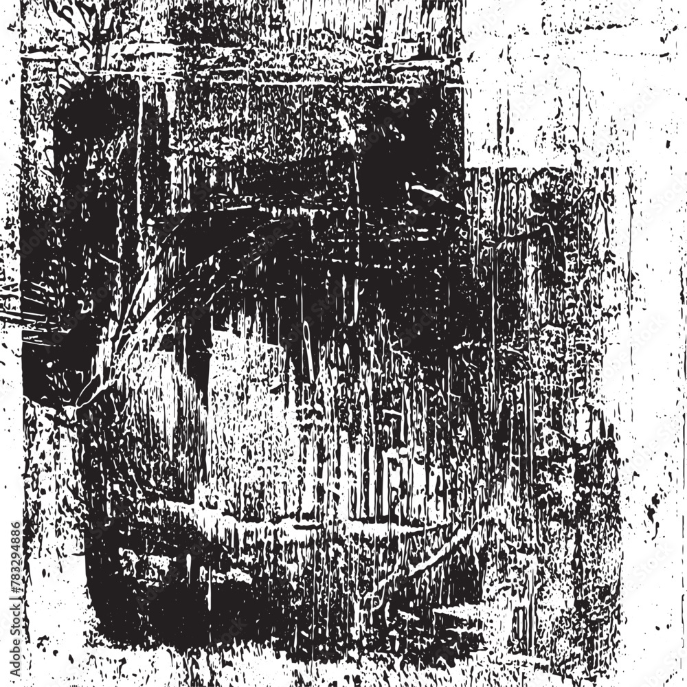Poster monochrome texture composed of irregular graphic elements. distressed uneven grunge background. abst