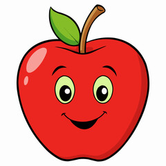 red apple cartoon