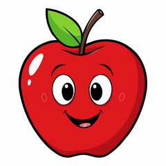 red apple cartoon