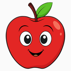 red apple cartoon