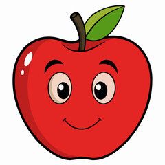 red apple cartoon