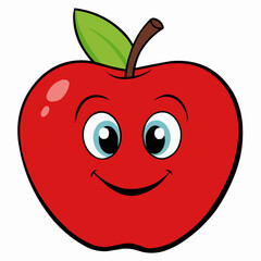 red apple cartoon