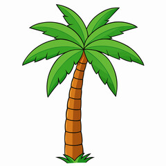 green tree isolated on white