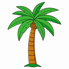 green tree isolated on white