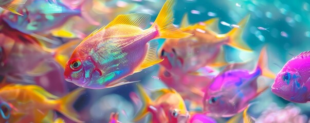 Obraz na płótnie Canvas Undersea world. Fish in the sea.