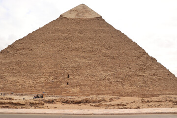 Fototapeta na wymiar the pyramids of egypt , the pyramid of khufu is the largest pyramid in giza governorate 