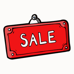 sale sign on a white background