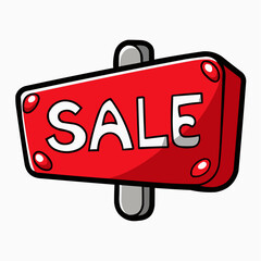 sale sign on a white background