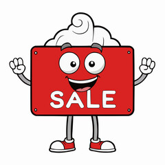 sale sign on a white background