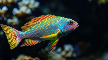Fototapeta premium Undersea world. Fish in the sea.