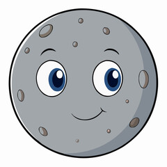 cartoon moon face