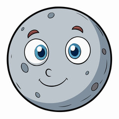 cartoon moon face