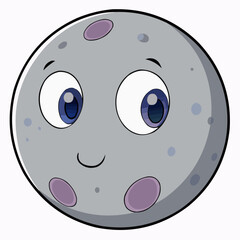 cartoon moon face