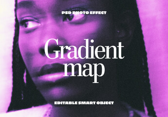 Gradient Map Photo Effect - obrazy, fototapety, plakaty