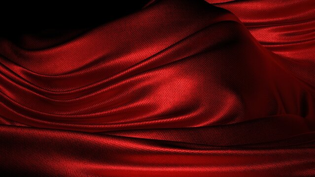 Red Textile Close-Up