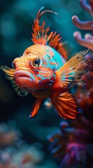 Fototapeta premium Undersea world. Fish in the sea.