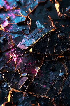 Abstract digital art, 3D render of shattered neon shapes with glitched fragments--sref https://cdn.midjourney.com/c601566b-4f35-4468-9d3c-78b8831fc2de/0_1.webp
