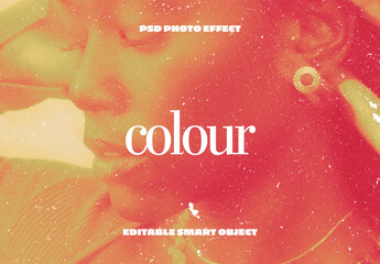 Colour Photo Effect Mockup - obrazy, fototapety, plakaty