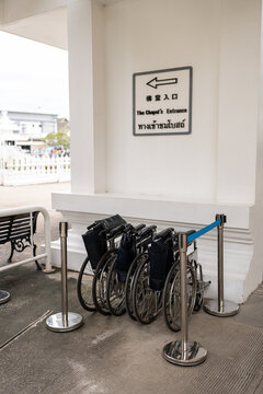 Wheelchairs.