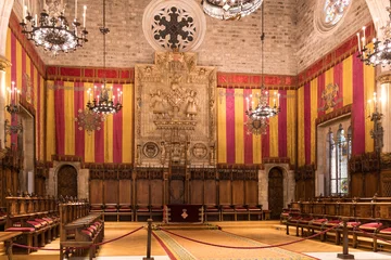 Fototapeten Hall of the Hundred (Saló de Cent) in city hall of Barcelona (catalan: Ajuntament de Barcelona), Spain © Olaf