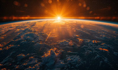 Planet Earth with spectacular sunrise - 783301064