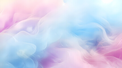 Pastel Blue and Pink Swirling Smoke on a Soft Background