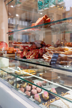 Praline Sweets in a Lyon Bakery