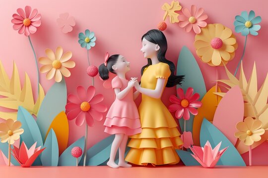 Craft an image of a mother and child sharing a heartfelt conversation, their words filled with love and understanding