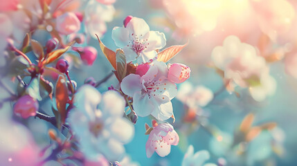 Spring blooms with pink cherry blossoms, showcasing the beauty of nature's floral wonders