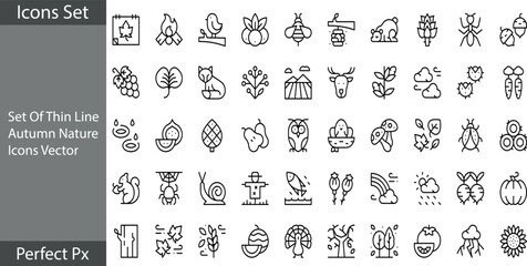 Nature icon collection - vector illustration