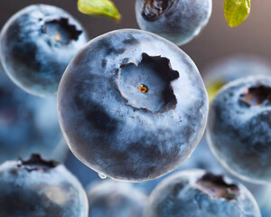 Blueberry close up falling - 783305220