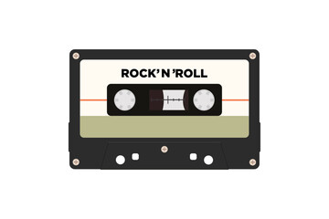 music audio cassette on a white background. vector