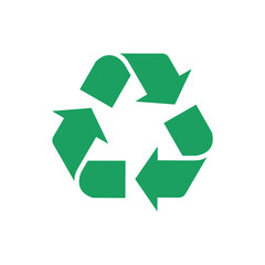 recycling symbol. waste processing. icon vector