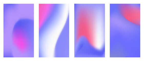 Fototapeta premium purple fuccia gradient wave with noise set