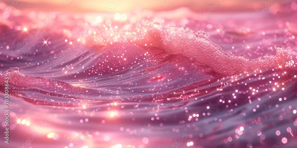 Poster an abstract textured pink design, resembling a colorful liquid marble pattern, creating a bright and