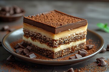 Decadent Layered Nanaimo Bar Delight. Concept Dessert Recipes, Layered Treats, Nanaimo Bar Variations
